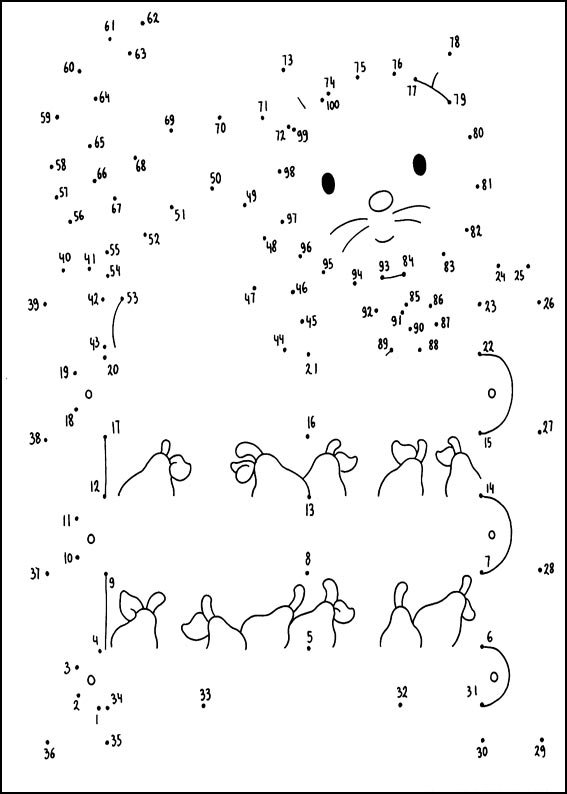 Coloriage Points à relier : découvre l'animal caché - Points a relier à imprimer