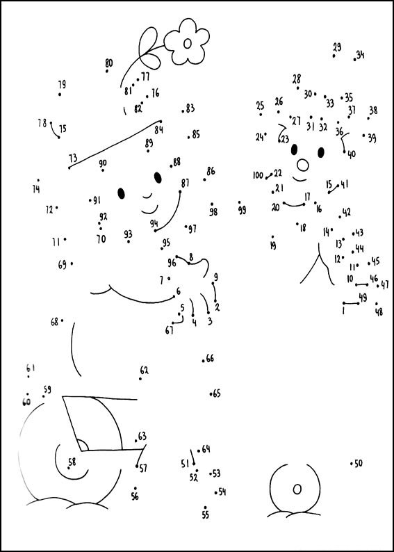 Coloriage Jeu de points à relier 133 pour enfants - Points a relier à imprimer