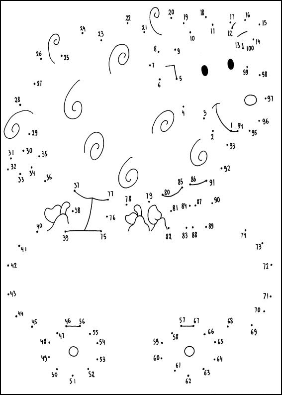 Coloriage Jeu de points à relier numéro 76 - Points a relier à imprimer