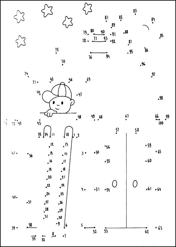 Coloriage Jeu de points à relier numéro 107 - Points a relier à imprimer