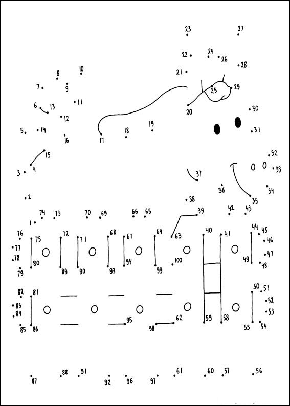Coloriage Jeu de points à relier numéro 109 - Points a relier à imprimer