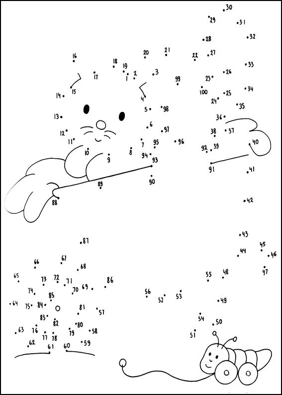 Coloriage Jeu de points à relier pour enfants - Points a relier à imprimer