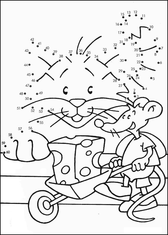 Coloriage Exercice points à relier progressif 57 - Points a relier à imprimer