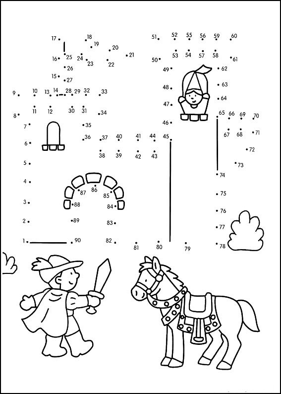 Coloriage Jeu de points à relier numéro 91 - Points a relier à imprimer