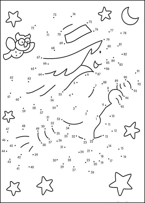 Coloriage Jeu de points à relier numéro 125 - Points a relier à imprimer