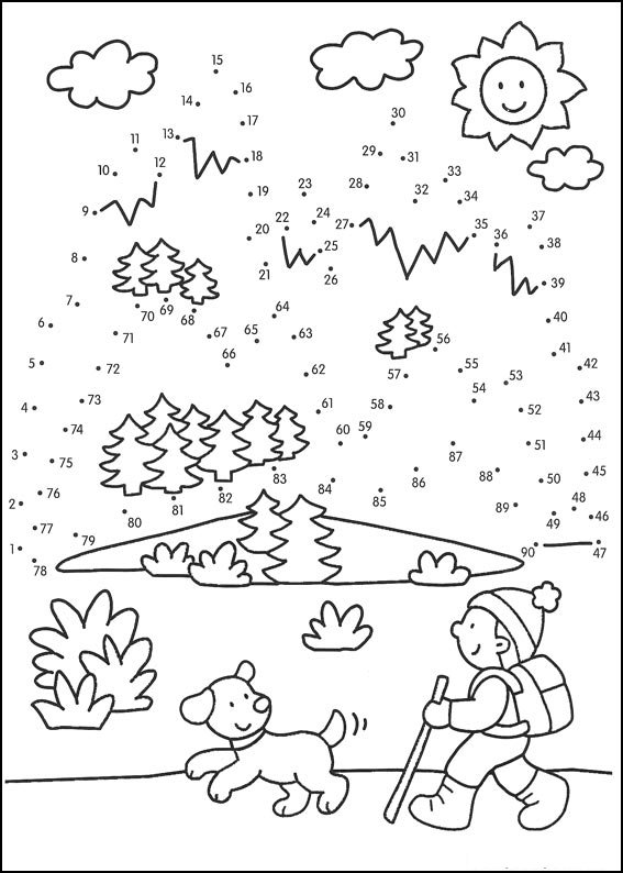 Coloriage Jeu de points à relier numéro 126 - Points a relier à imprimer