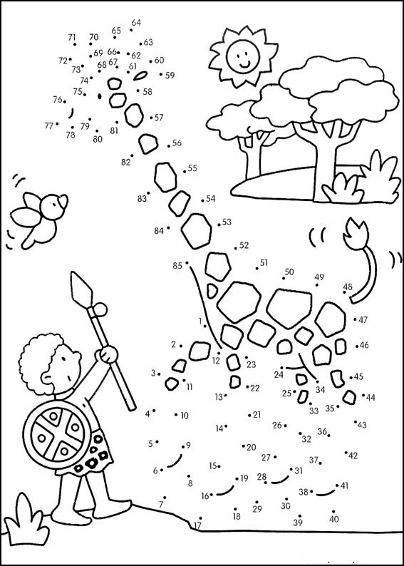 Coloriage Relier les points et découvrir l'animal mystère - Points a relier à imprimer