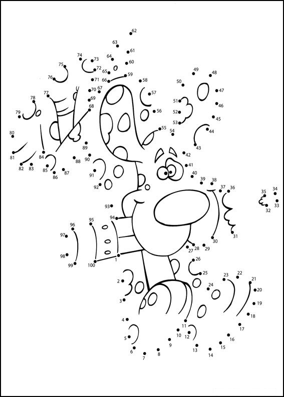 Coloriage Jeu de points à relier pour enfants - Points a relier à imprimer
