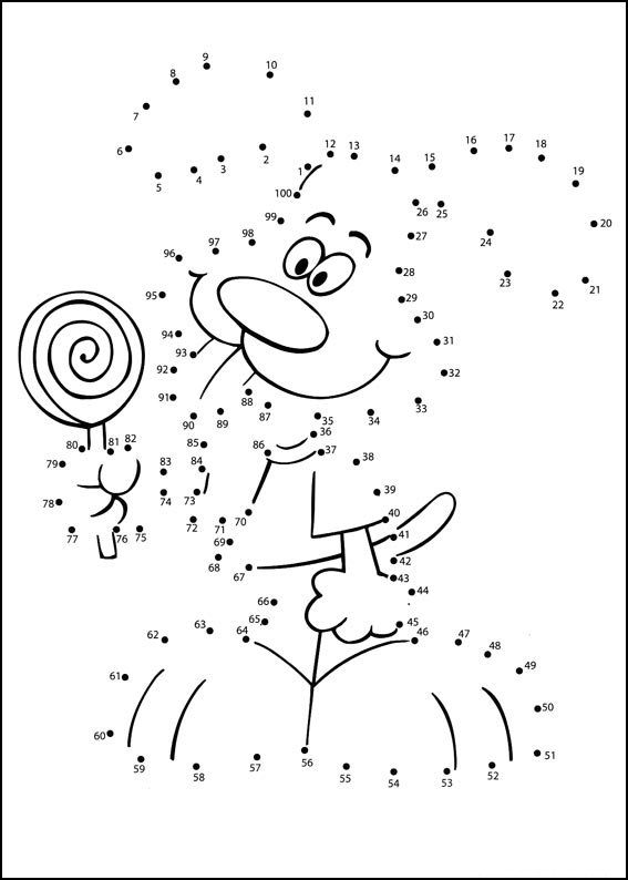 Coloriage Jeu de points à relier numéro 103 - Points a relier à imprimer