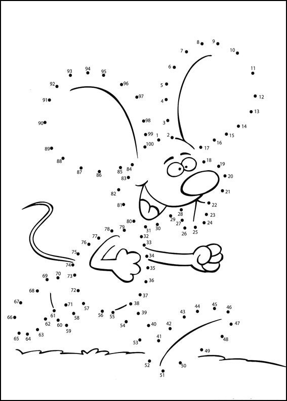Coloriage Exercice points à relier numéro 46 - Points a relier à imprimer