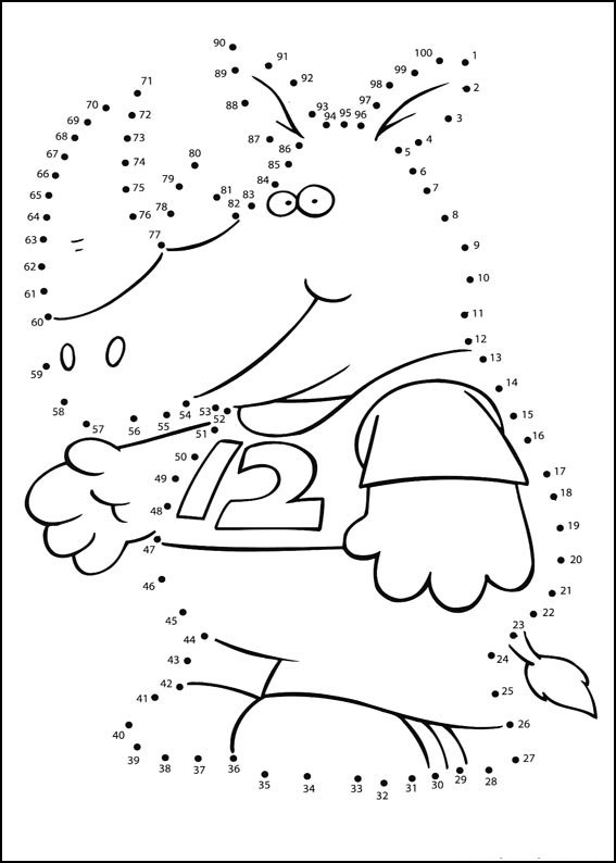Coloriage Points à relier intermédiaire niveau 2 - Points a relier à imprimer