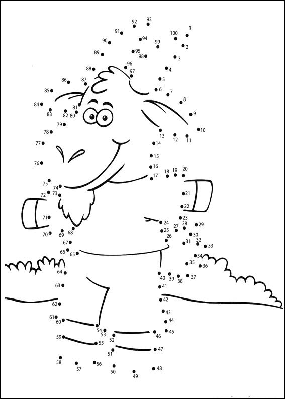 Coloriage Jeu de points à relier numéro 101 - Points a relier à imprimer
