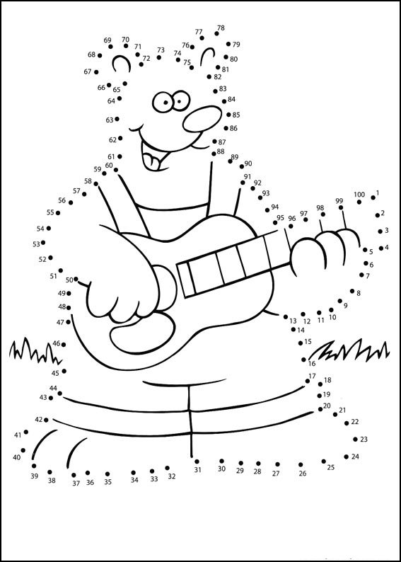 Coloriage Jeu de points à relier pour enfants - Points a relier à imprimer