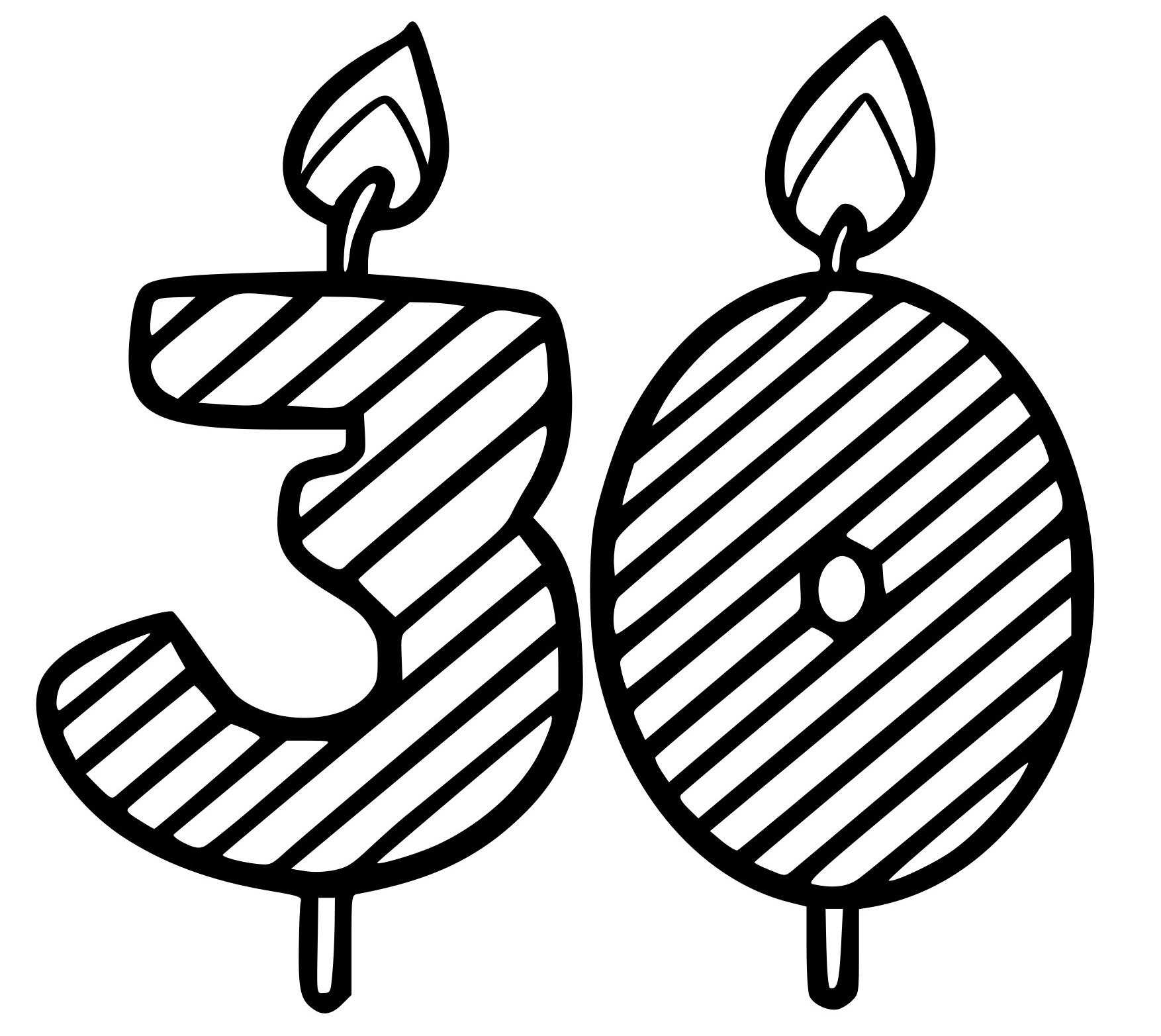 Coloriage 30 Ans - Anniversaire à imprimer