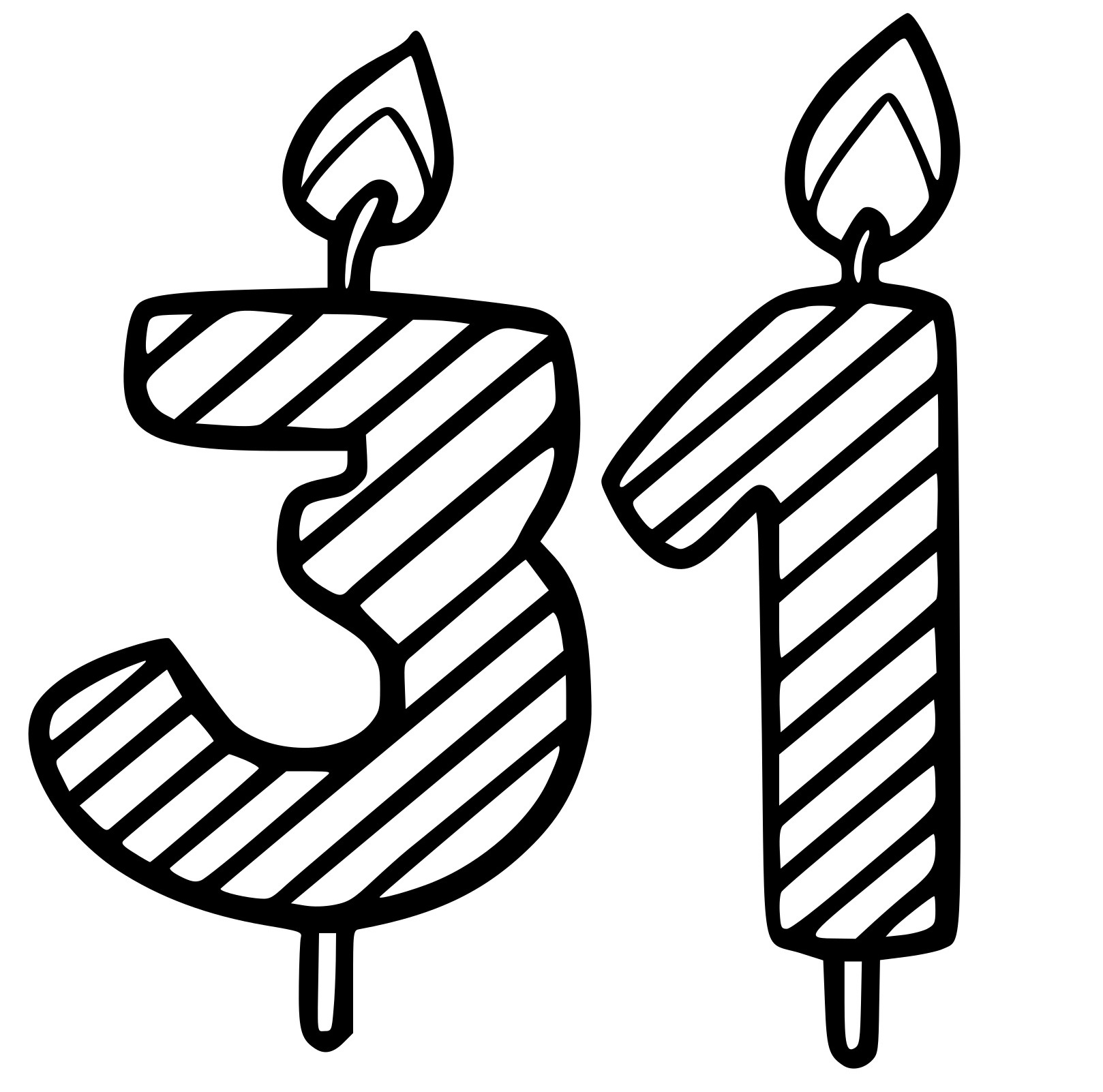 Coloriage 31 Ans - Anniversaire à imprimer