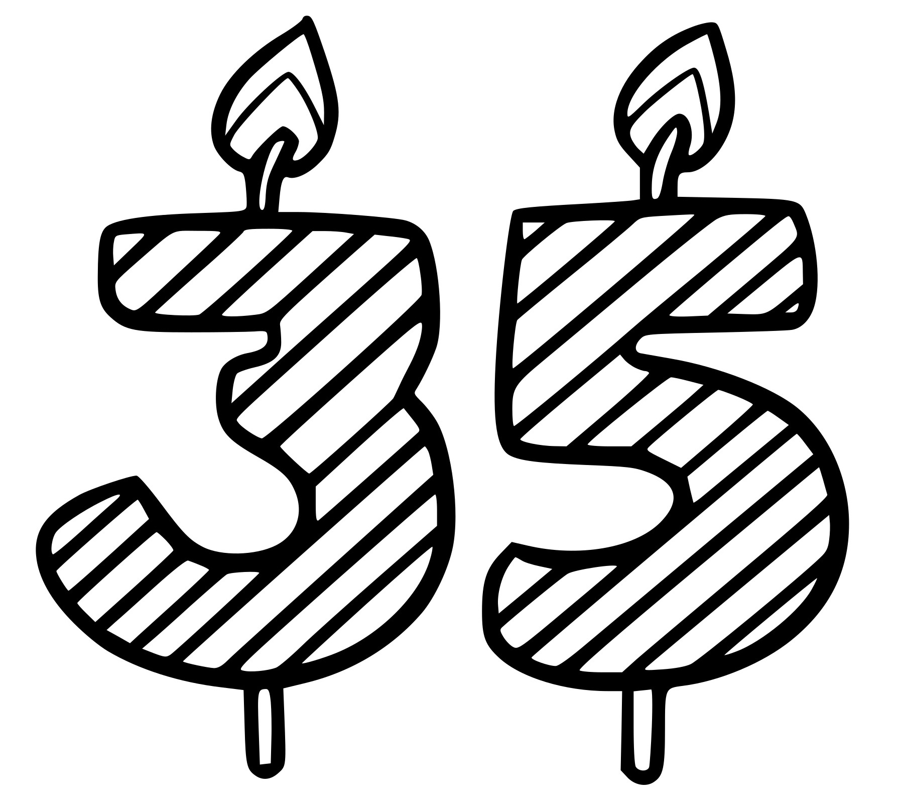 Coloriage 35 Ans - Anniversaire à imprimer