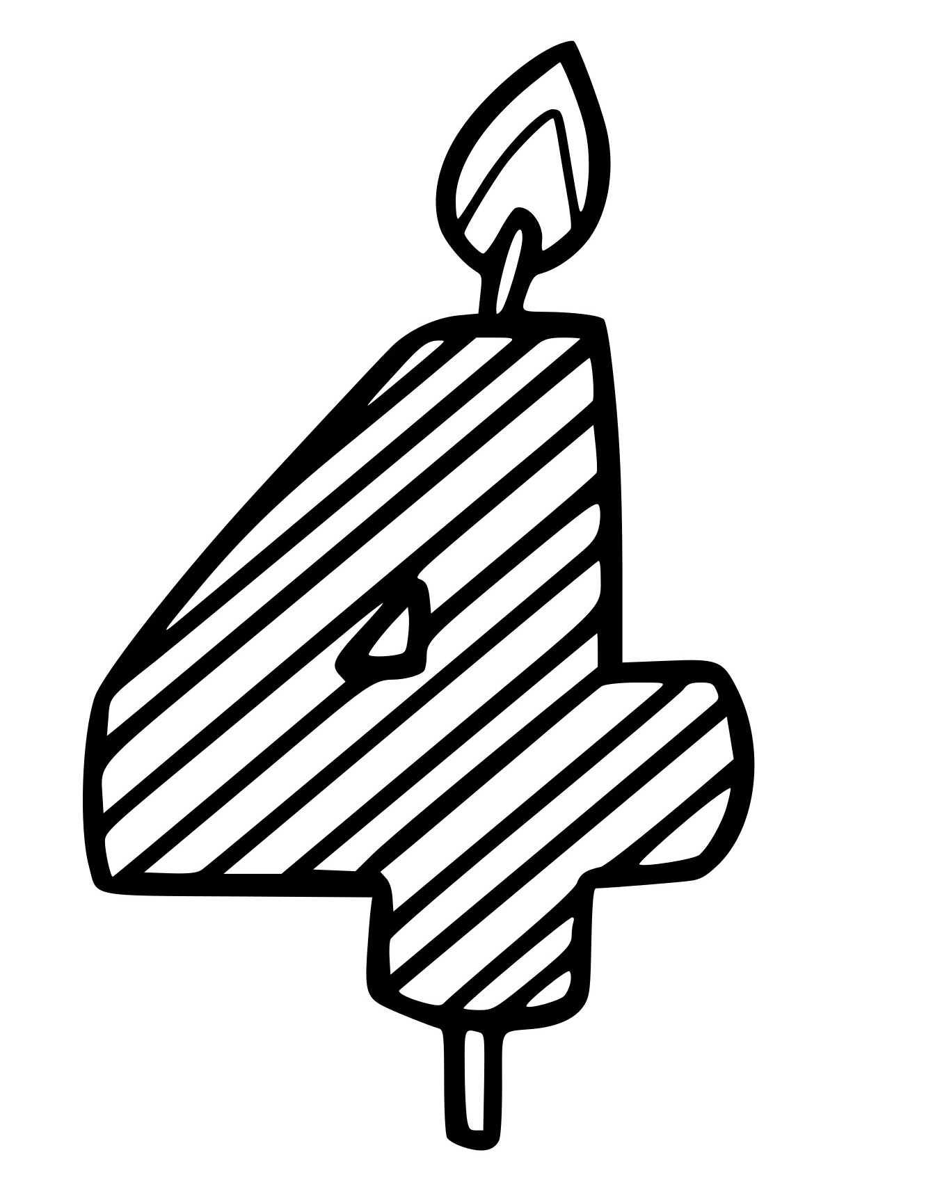 Coloriage 4 Ans - Anniversaire à imprimer