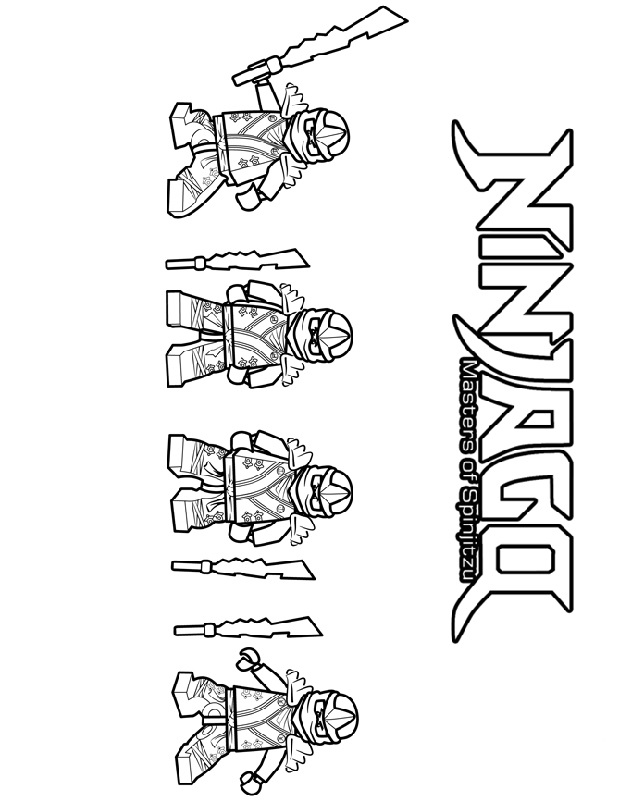 Coloriage 4 Ninjago Ninja - Ninjago à imprimer