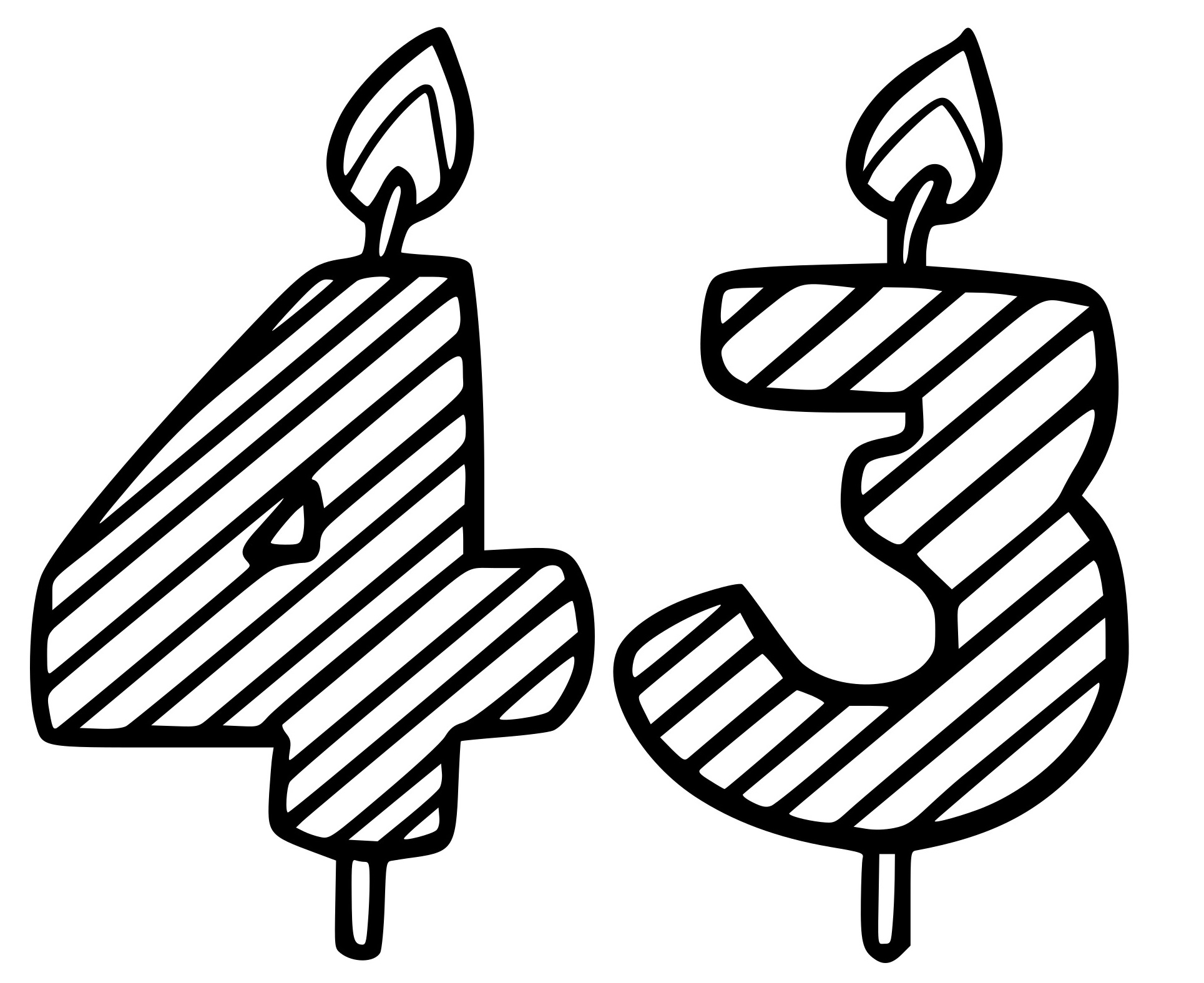 Coloriage 43 Ans - Anniversaire à imprimer