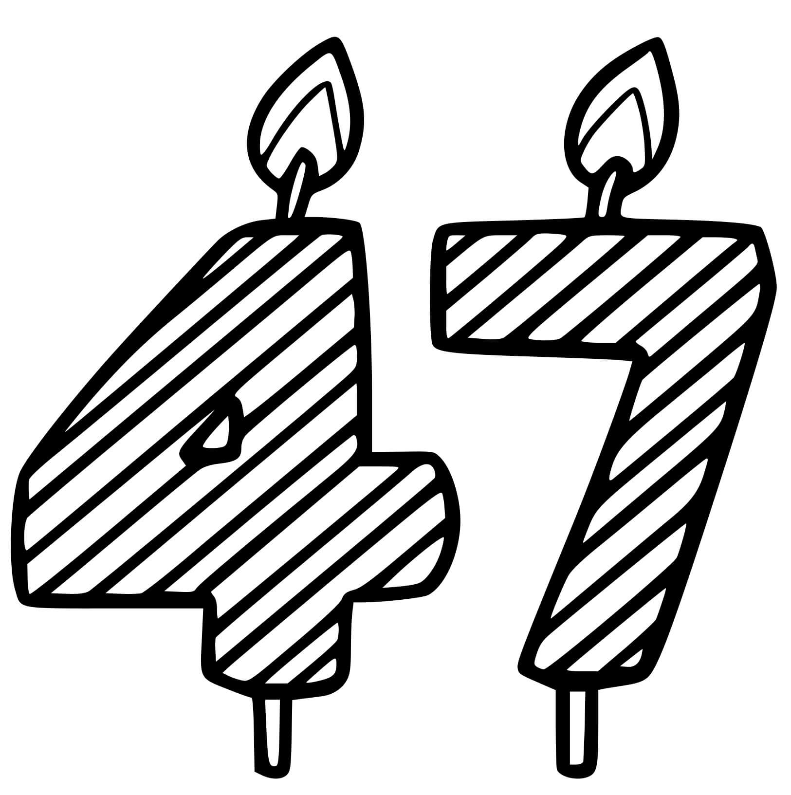 Coloriage 47 Ans - Anniversaire à imprimer