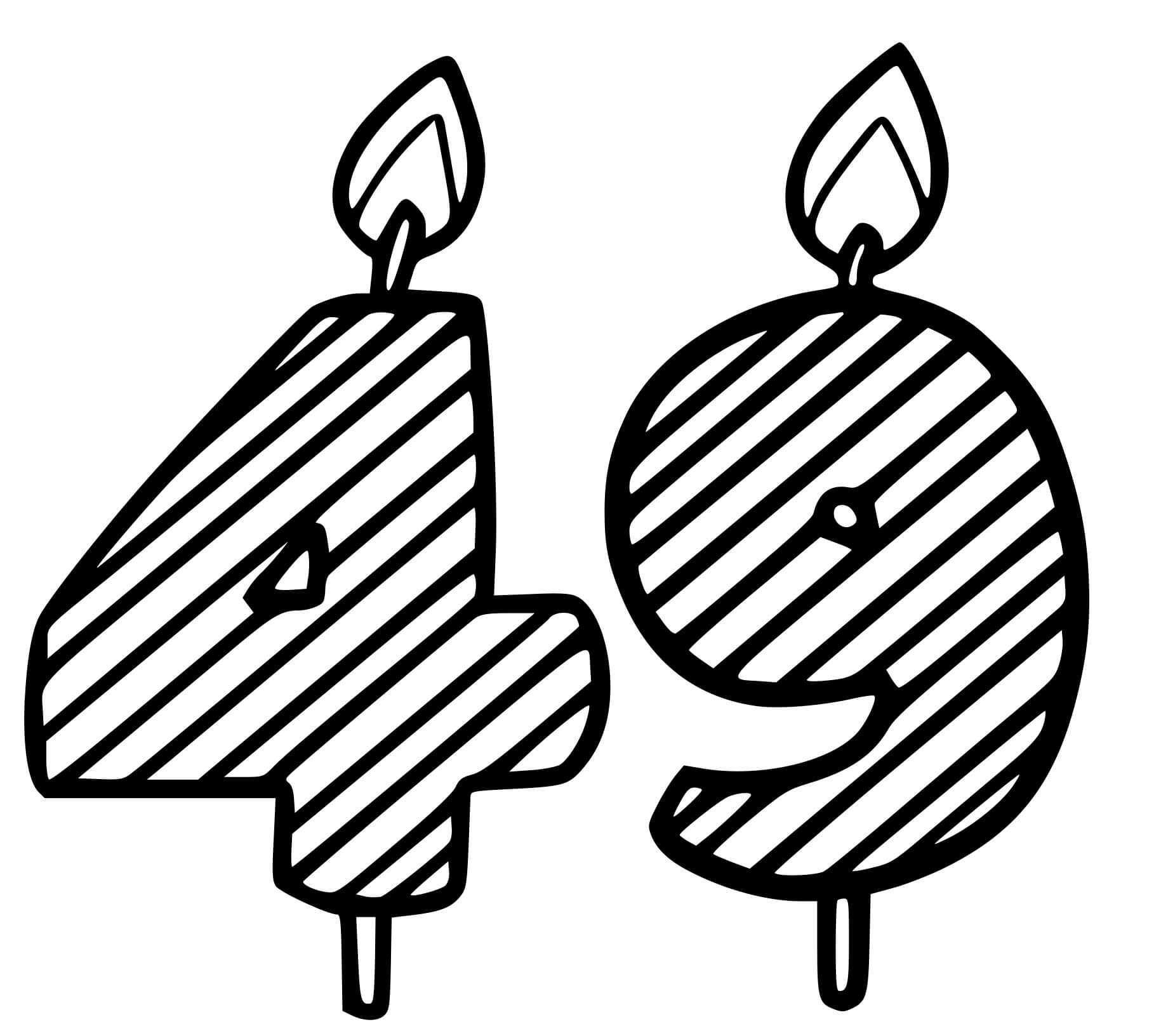 Coloriage 49 Ans - Anniversaire à imprimer