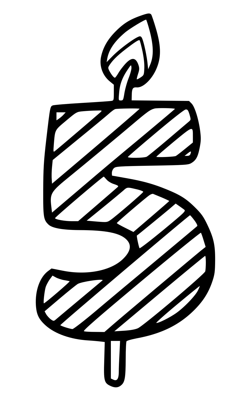 Coloriage 5 Ans - Anniversaire à imprimer
