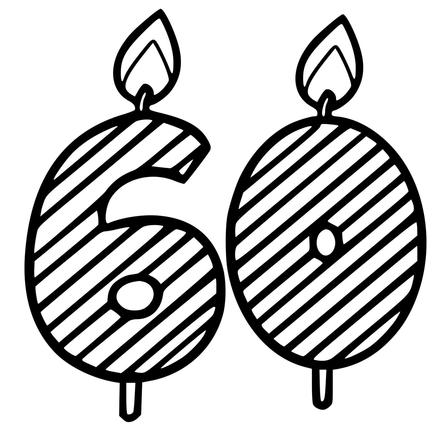 Coloriage 60 Ans - Anniversaire à imprimer
