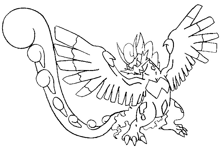 Coloriage 641 boreas pokemon forme alternative - Pokémon forme alternative à imprimer