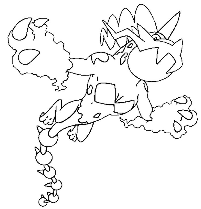 Coloriage 642 fulguris pokemon forme alternative - Pokémon forme alternative à imprimer