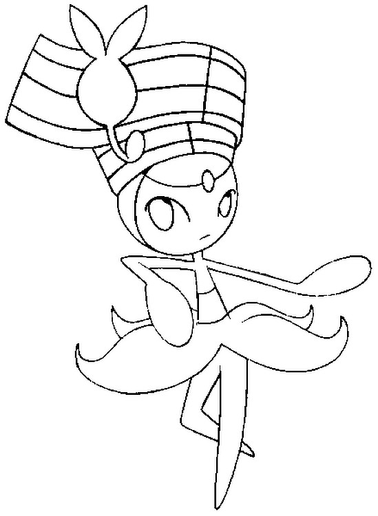 Coloriage 648 meloetta pirouette pokemon forme alternative - Pokémon forme alternative à imprimer