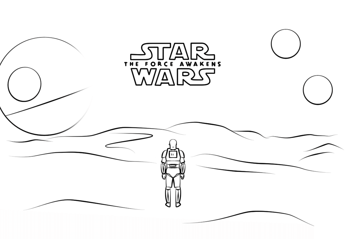 Coloriage Finn Stormtrooper - Le Réveil de la Force - Star wars à imprimer