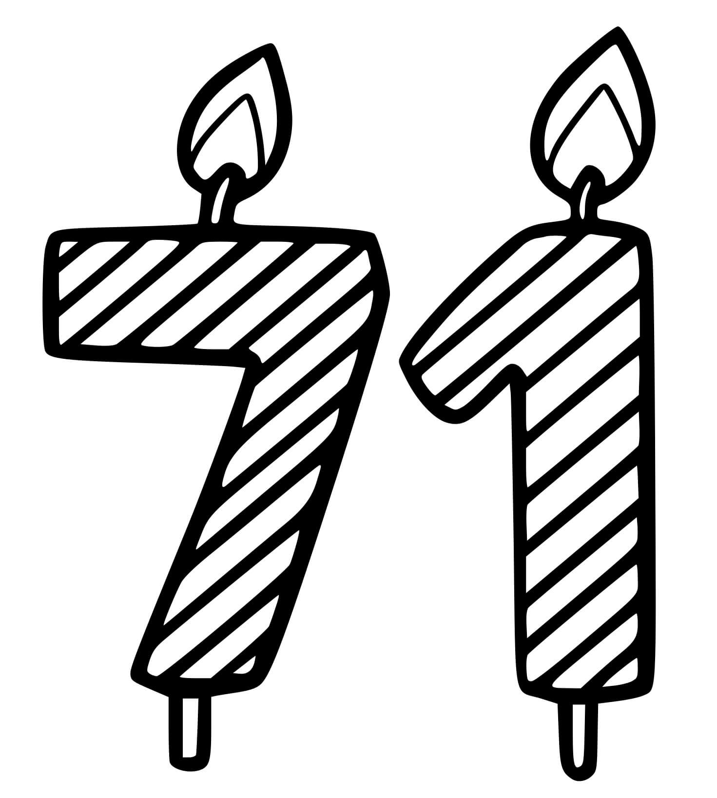 Coloriage 71 Ans - Anniversaire à imprimer