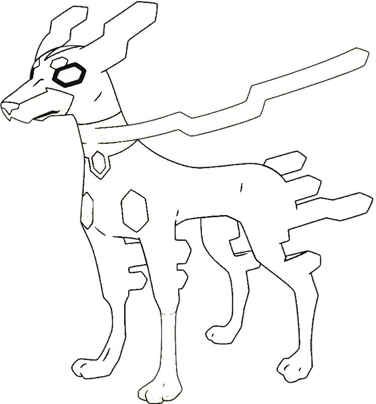 Coloriage 718 zygarde forme 10 pokemon forme alternative - Pokémon forme alternative à imprimer