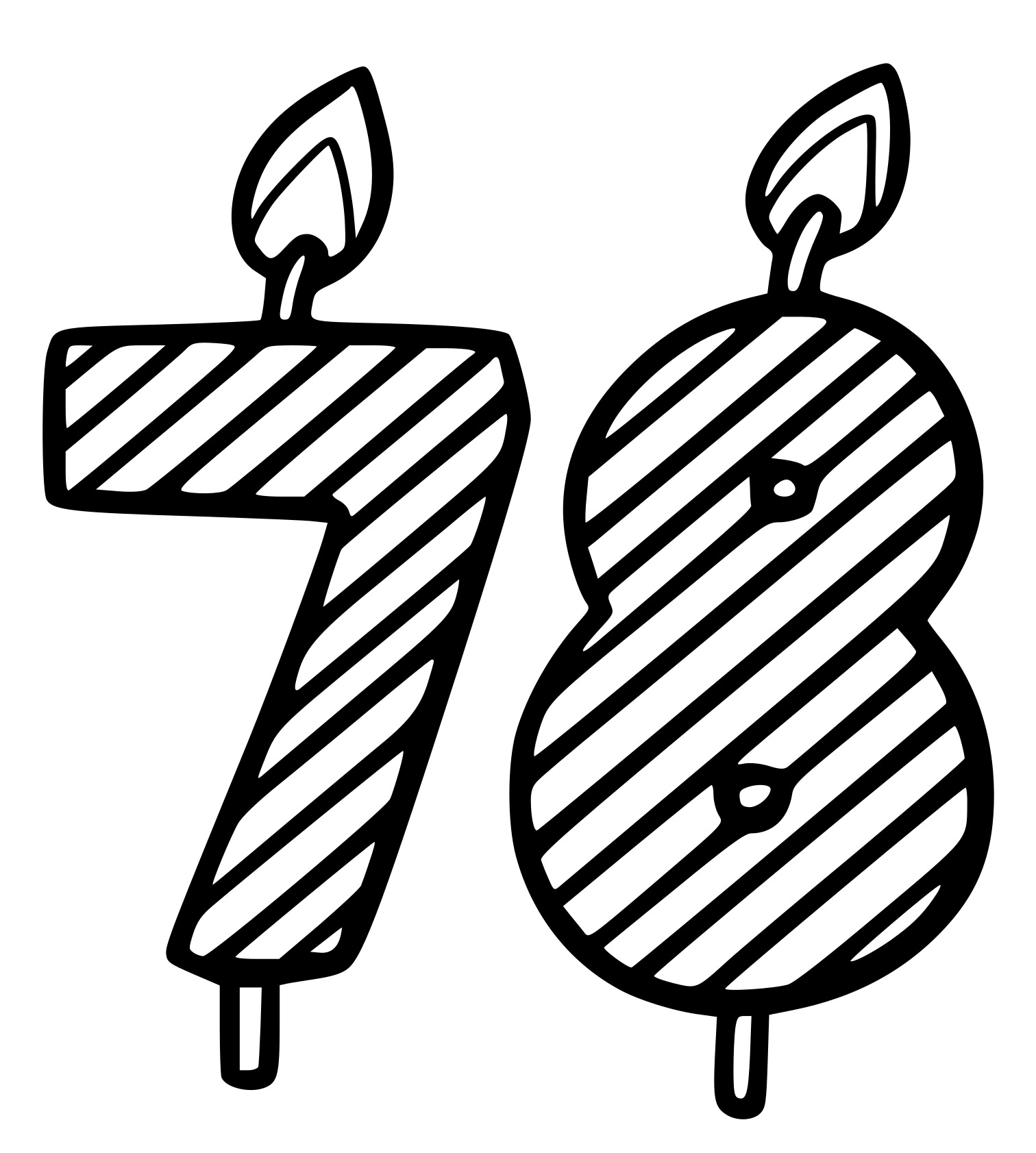 Coloriage 78 Ans - Anniversaire à imprimer