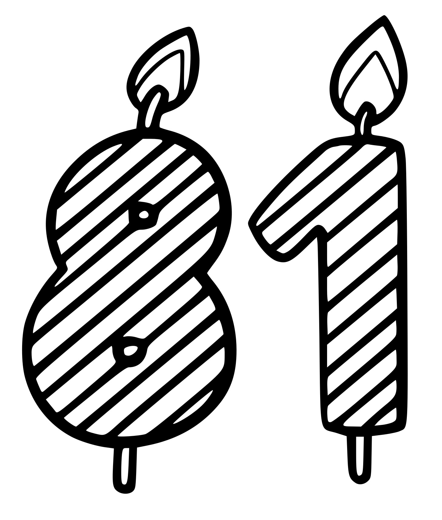 Coloriage 81 Ans - Anniversaire à imprimer