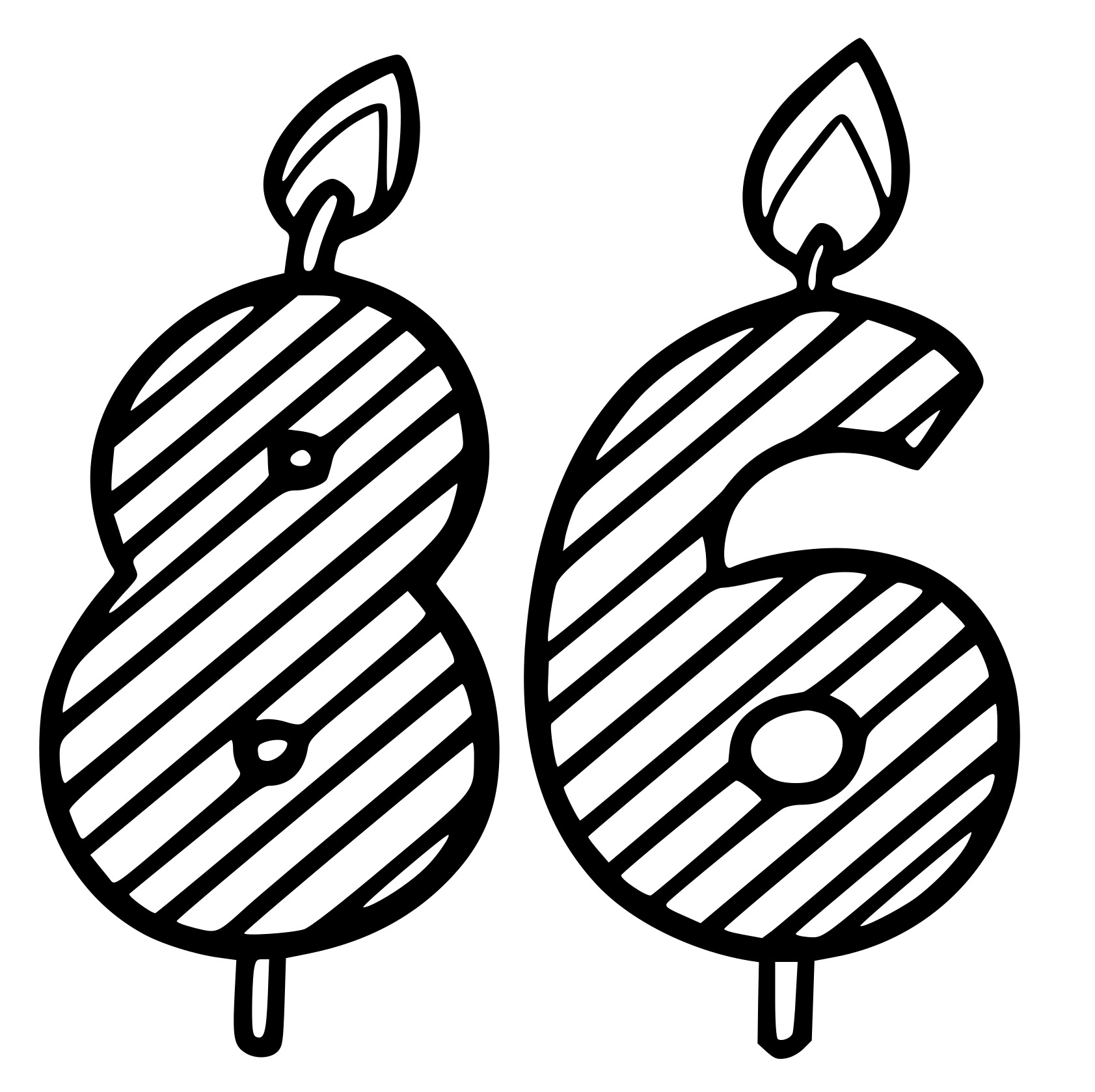 Coloriage 86 Ans - Anniversaire à imprimer