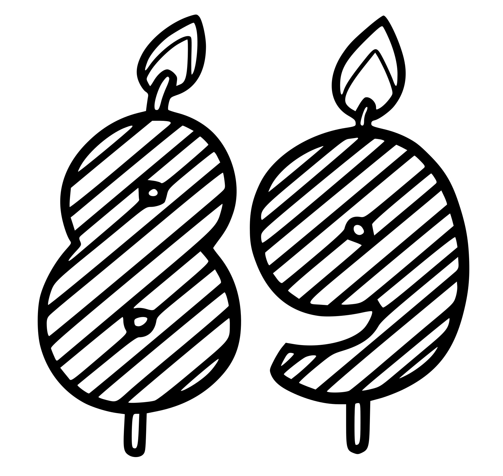 Coloriage 89 Ans - Anniversaire à imprimer