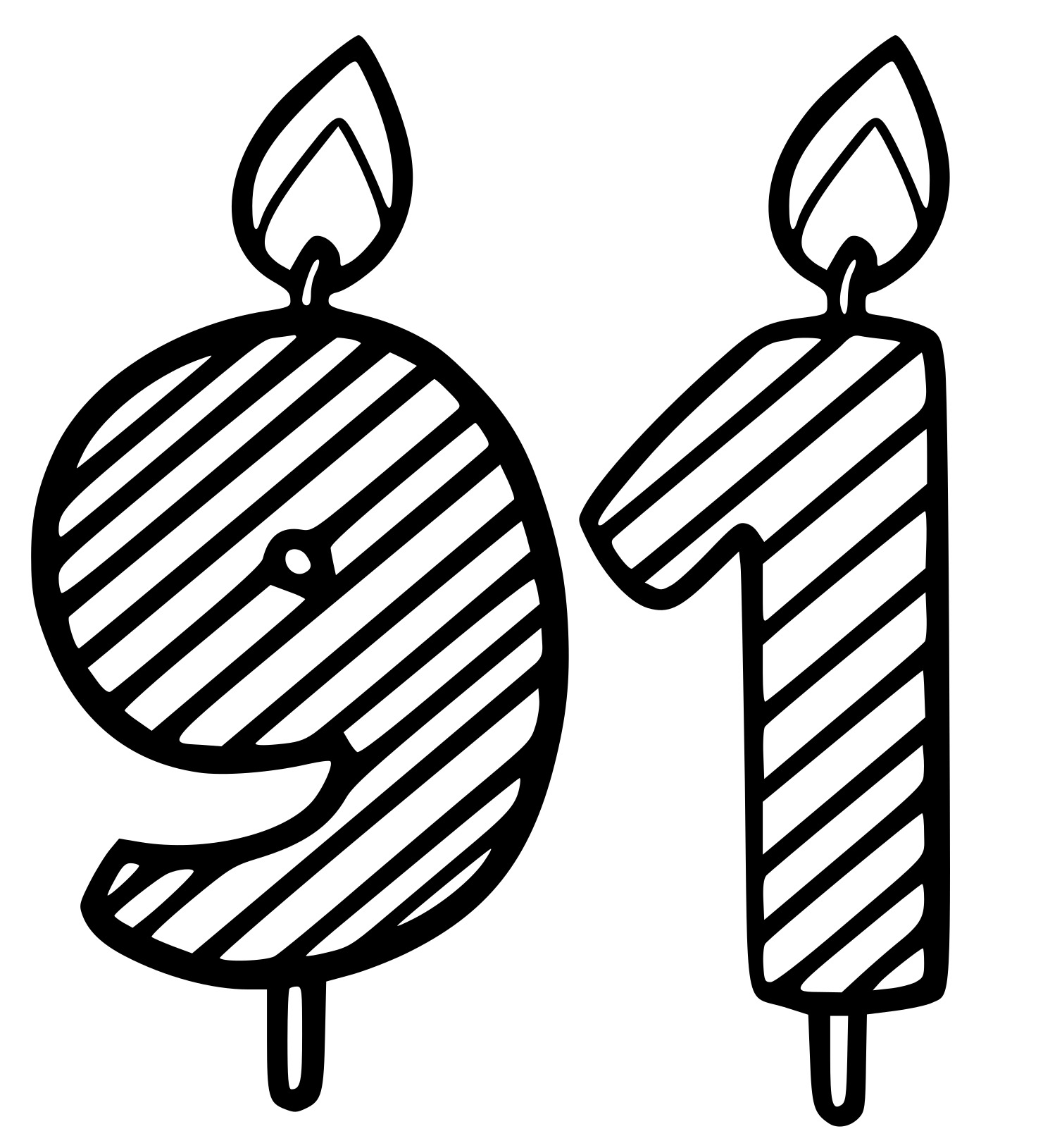 Coloriage 91 Ans - Anniversaire à imprimer