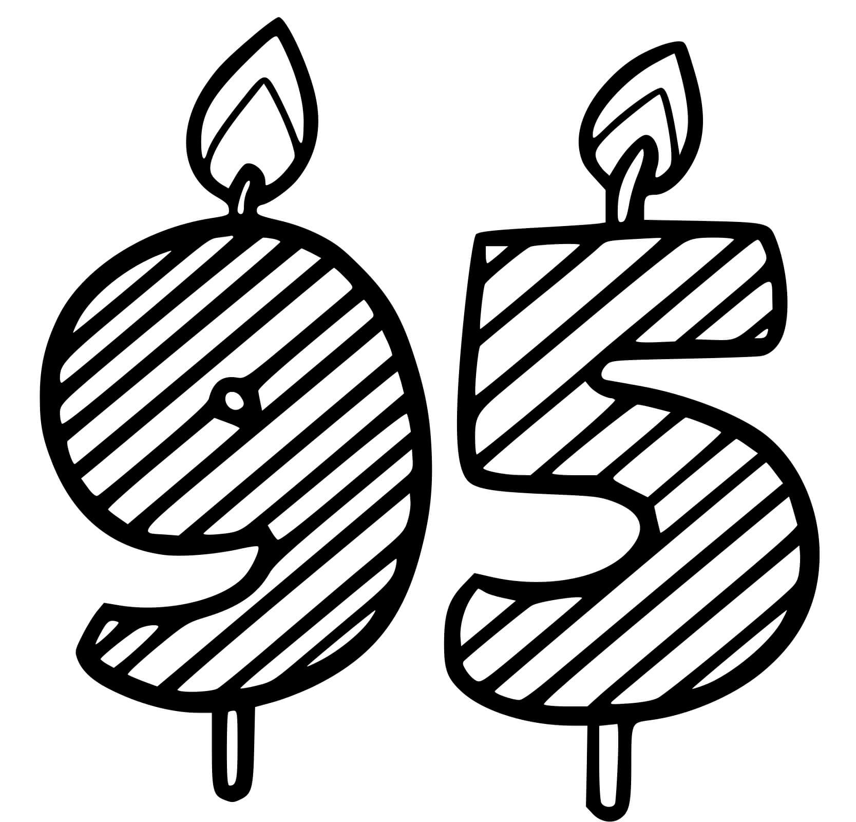 Coloriage 95 Ans - Anniversaire à imprimer