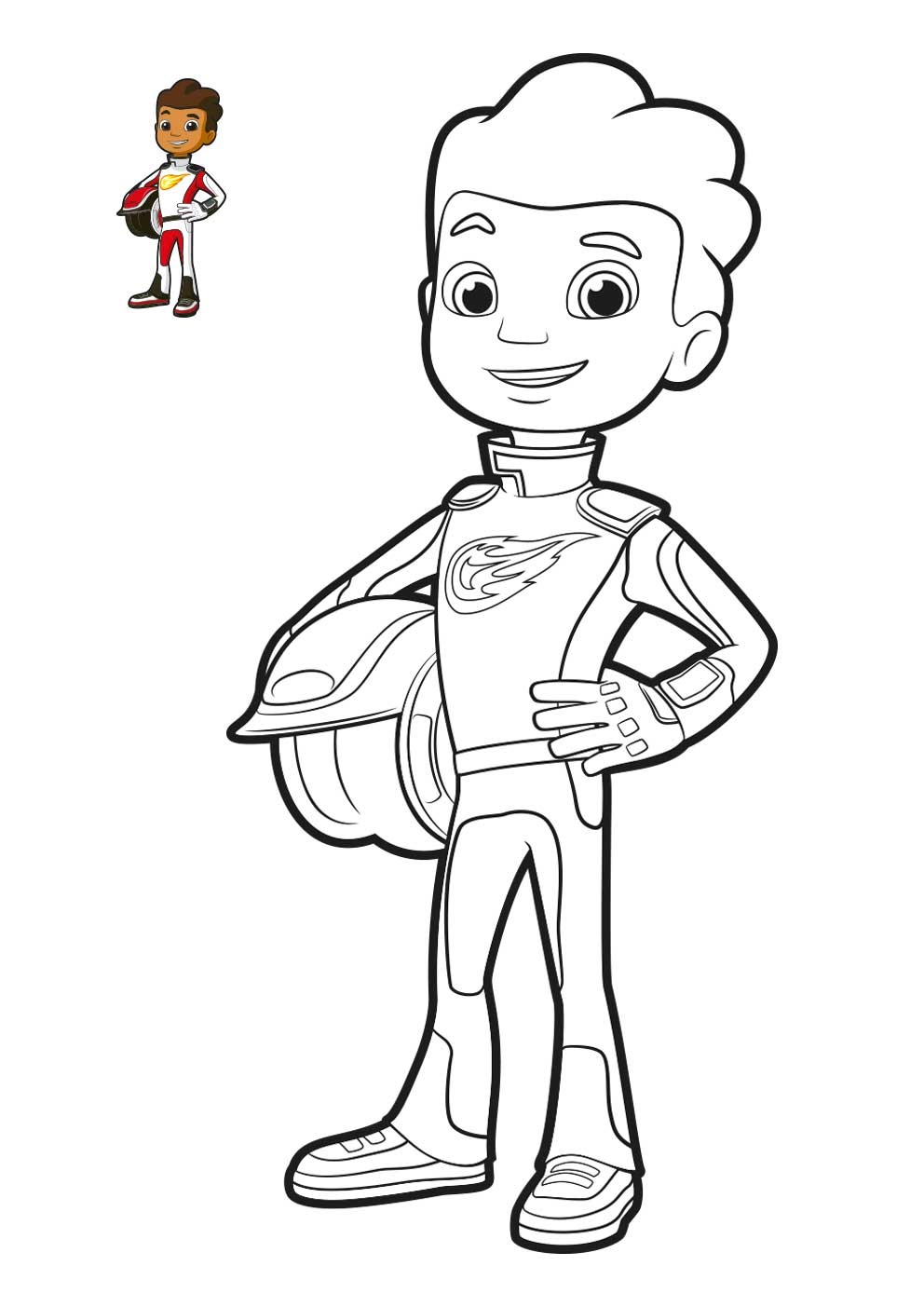 Coloriage Aj Pilote De Blaze - Blaze et les Monster Machines à imprimer