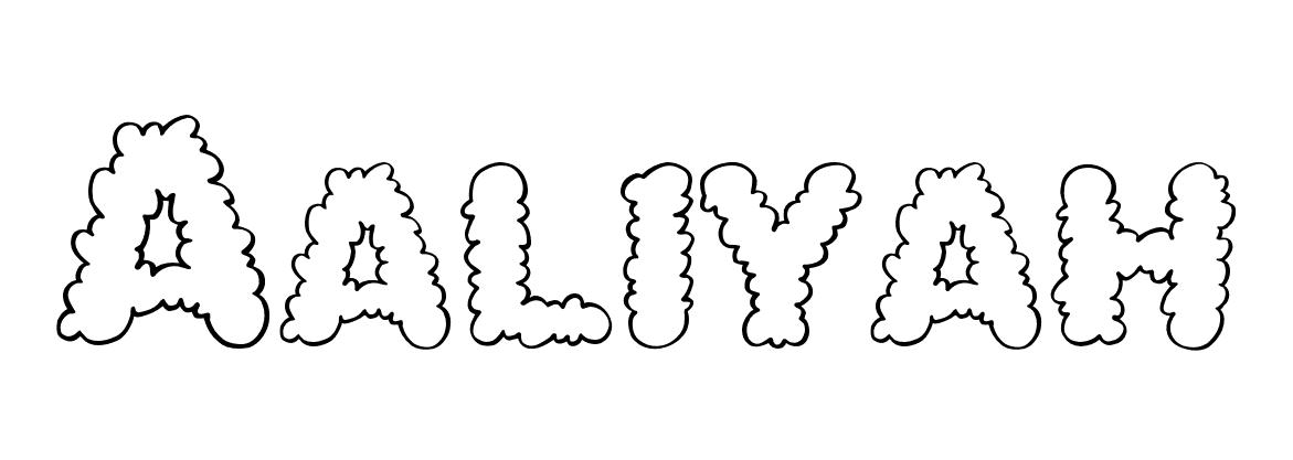 Coloriage Aaliyah - Prénom à imprimer