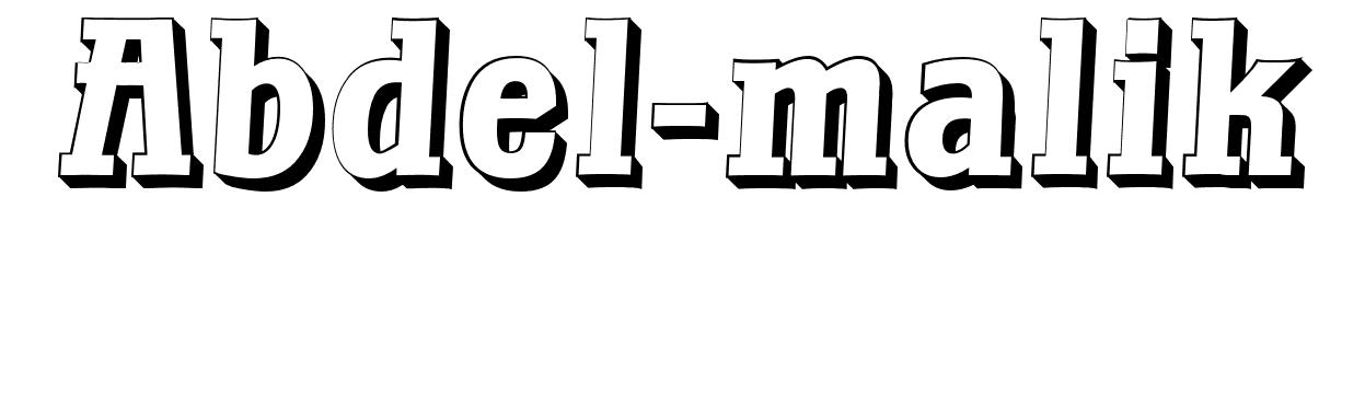 Coloriage Abdel Malik - Prénom à imprimer