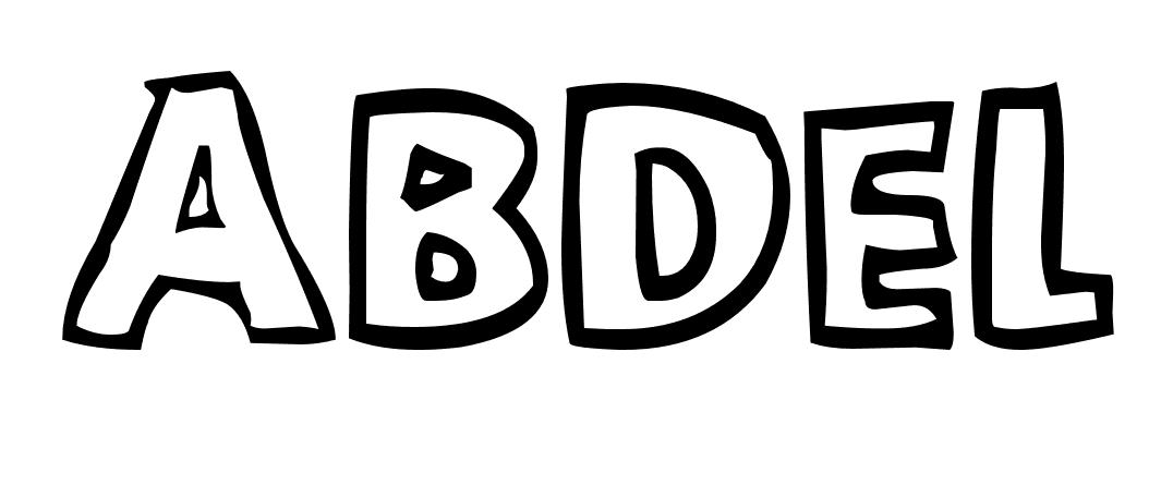 Coloriage Abdel - Prénom à imprimer