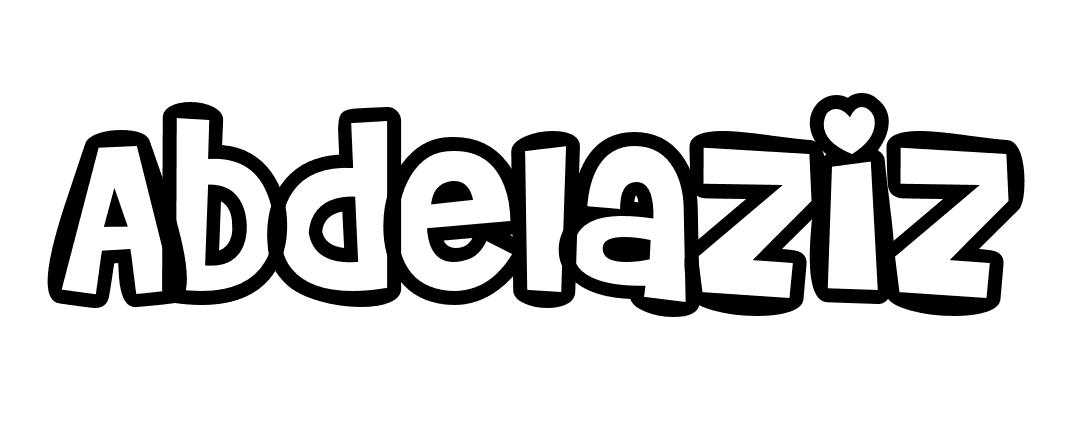 Coloriage Abdelaziz - Prénom à imprimer