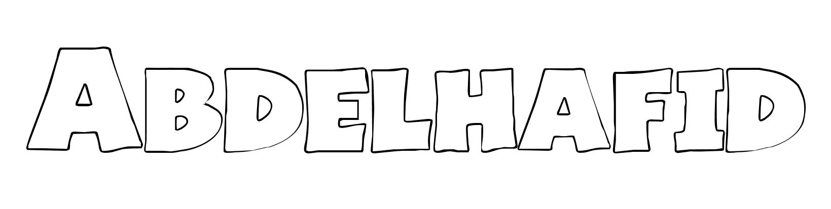 Coloriage Abdelhafid - Prénom à imprimer
