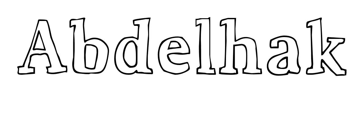 Coloriage Abdelhak - Prénom à imprimer