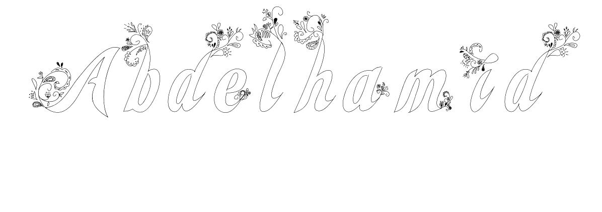Coloriage Abdelhamid - Prénom à imprimer