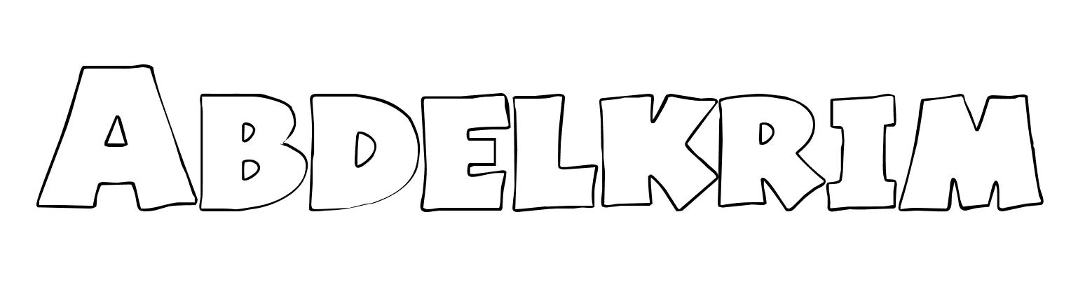Coloriage Abdelkrim - Prénom à imprimer