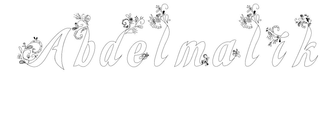 Coloriage Abdelmalik - Prénom à imprimer