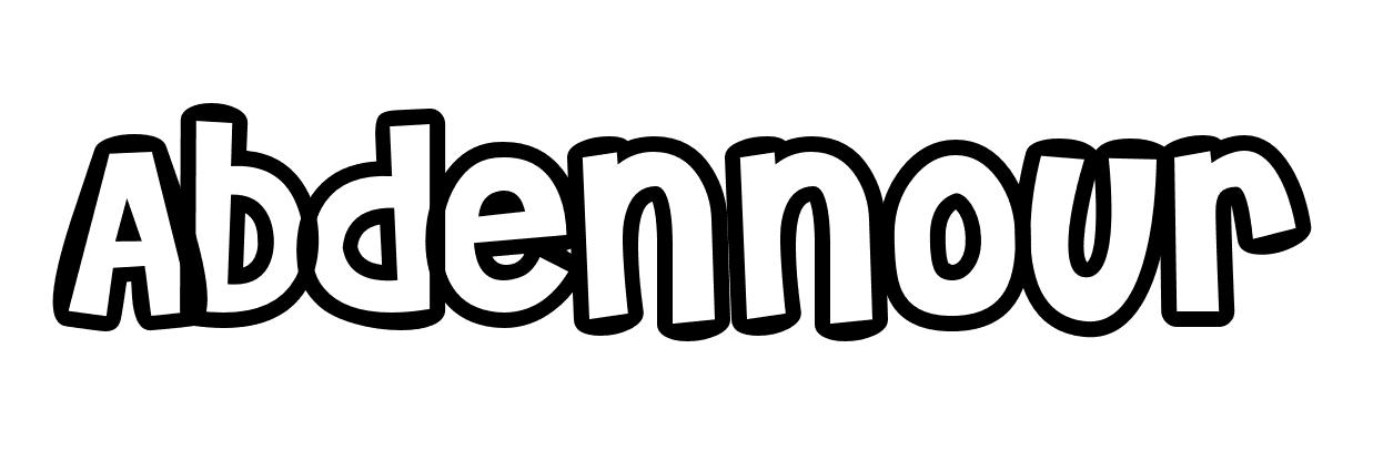 Coloriage Abdennour - Prénom à imprimer